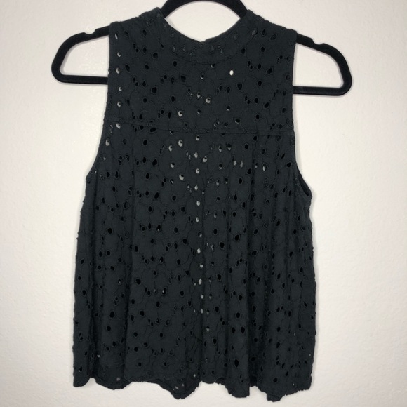 CLEARANCE✨ Free People Cupcake Mali Black Eyelet Tank Top S - Picture 2 of 6